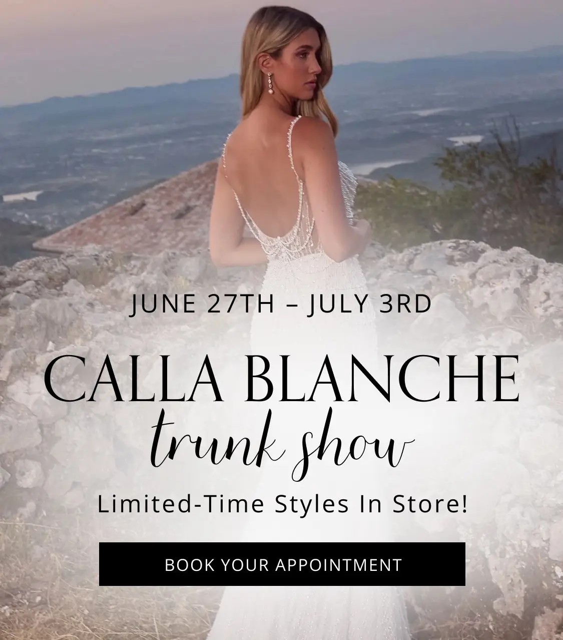Calla Blanche Trunk Show Mobile Banner