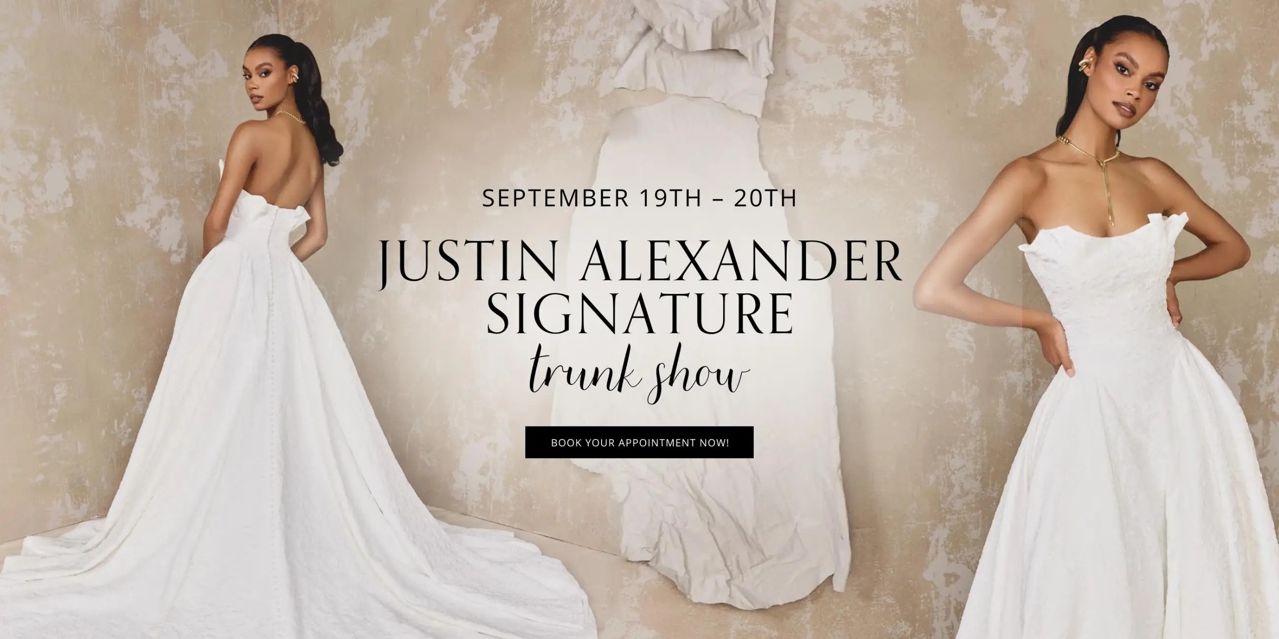 Justin Alexander Signature Trunk Show Desktop Banner