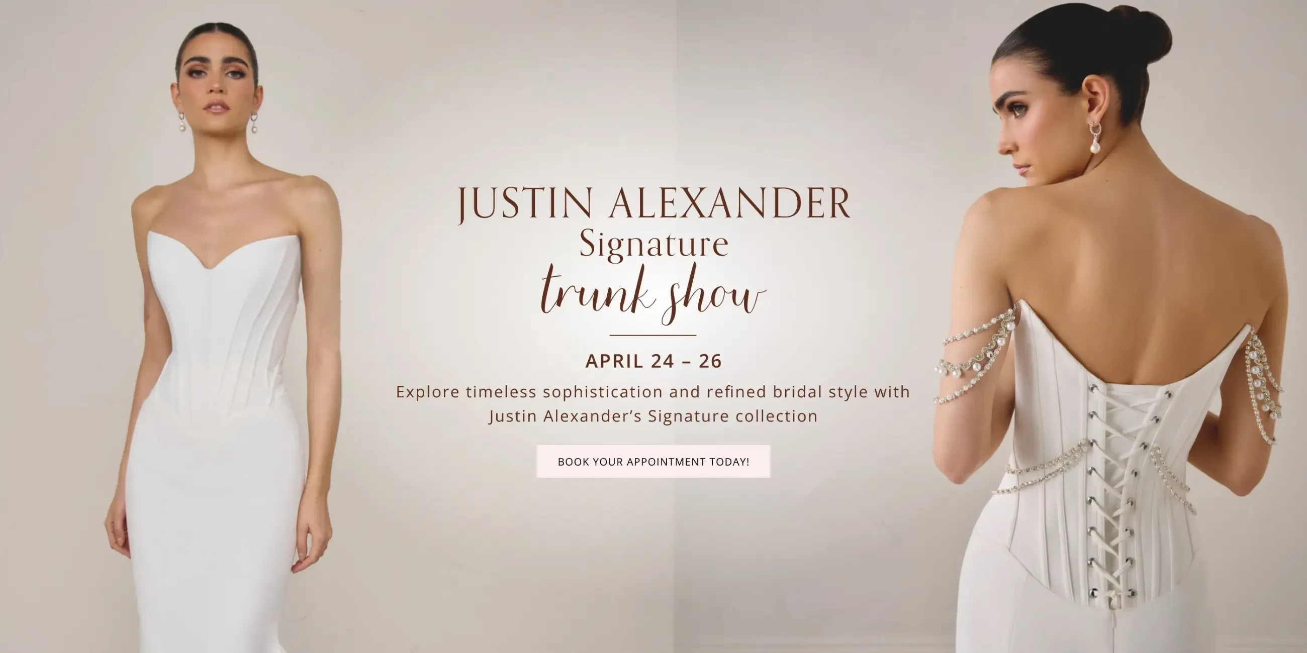 Justin Alexander Signature Trunk Show Desktop Banner
